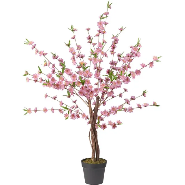 Kunstplant Prunus (sierkers) roze H130cm - HTT Decorations kunstplanten