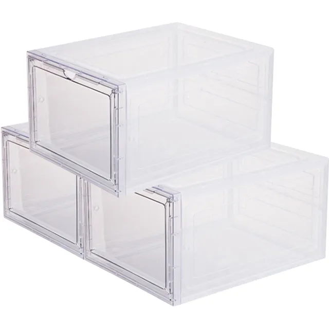 MIVRAY Schoenopbergbox – schoen organizer - plastic dozen -Stapelbaar En Transparant – Voor Schoenen En Opbergdisplay – 34 x 27 x 21 cm – ABS – Transparant