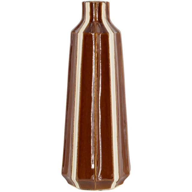 homebound by ky Aardewerk vaas Strea L bruin beige