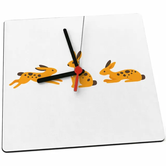 Mr Cadeautjes Klok 19 x 19 - design Een subtiele patrooncompositie met meerdere losse figuren di | cadeau Wit