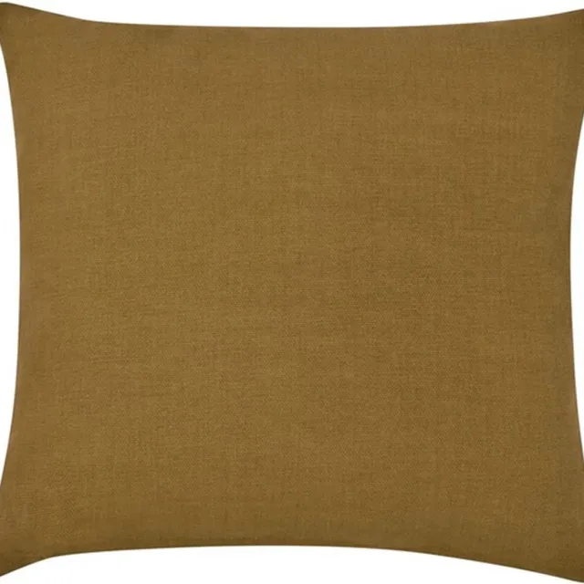 Linen & More Solid Canvas Ceder Kussen | 45 X 45 | Sierkussen Voor Woonkamer Of Slaapkamer Bruin