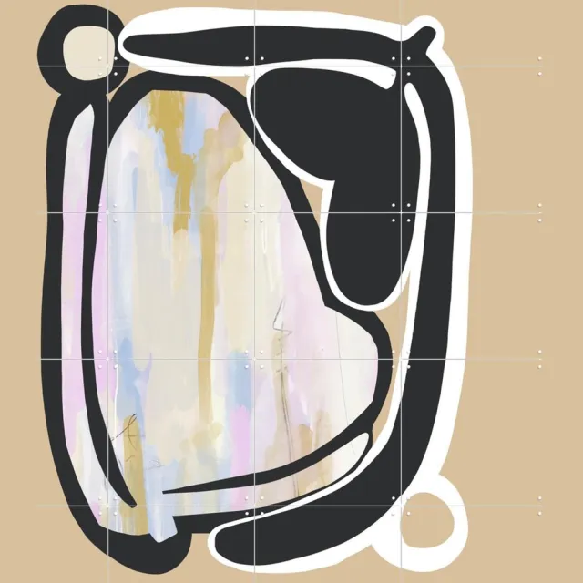 IXXI Loving Leaves I, Bohomadic Studio - 80 x 100 cm - Grote wanddecoratie en posters - Abstract, Illustraties Pastel kleuren / Warme kleuren