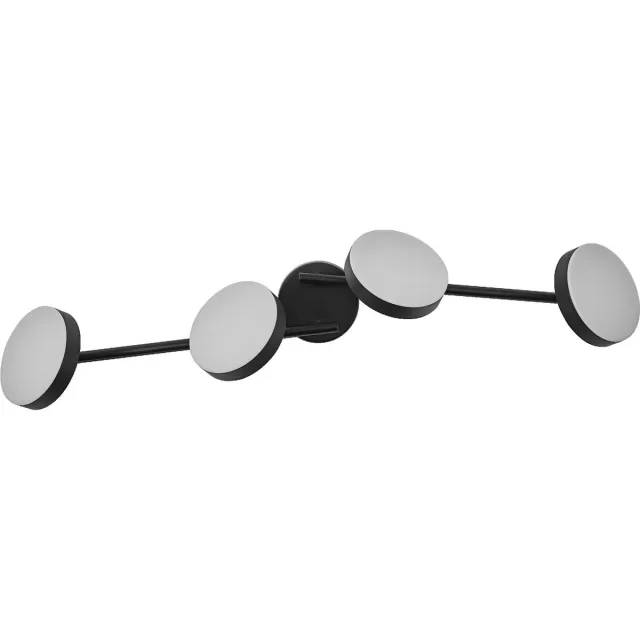 LEDVANCE Decor Spot Moon lamp zwart, 4 verstelbare lampkoppen, 21 W, 1120 lm, 3000 K, metalen behuizing, functioneel en minimalistisch design, eenvoudig te installeren, LED niet vervangbaar