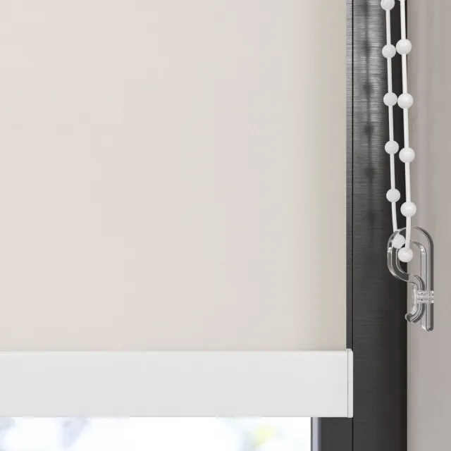 Dutchblinds Rolgordijn - lichtdoorlatend - Beige - 140x275cm - Raamdecoratie op maat