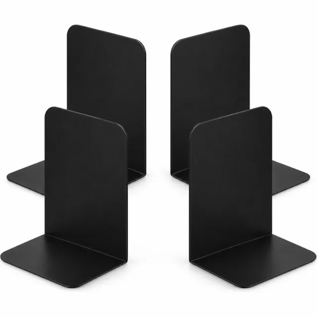 Hauskraft Boekensteun Metaal - Set van 4 - 19,5 cm Hoog - Zwart