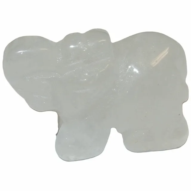 Shanna's Gems and more Miniatuur Olifant Bergkristal Klein transparant