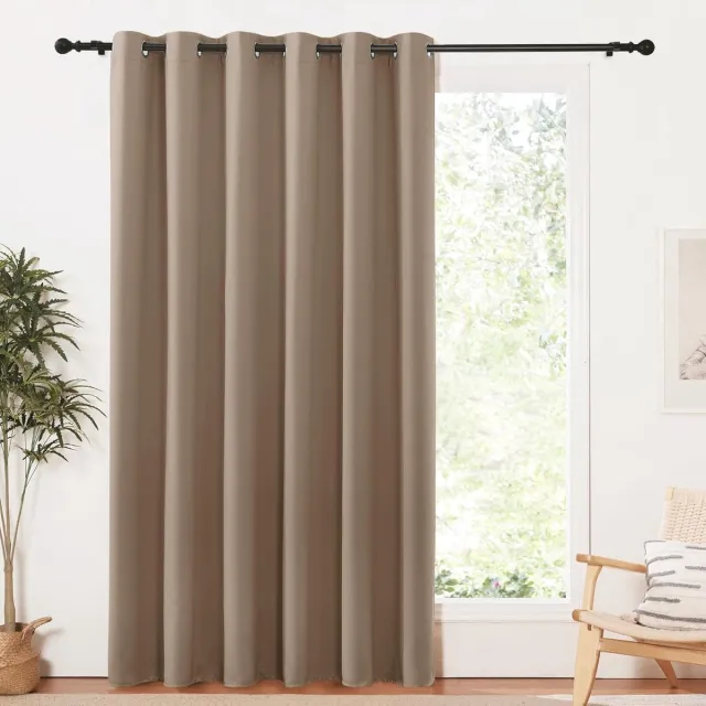 Ibenzoa Thermisch Geïsoleerde Verduisterende Gordijnen Cappuccino 210x200 cm met Ringen bruin