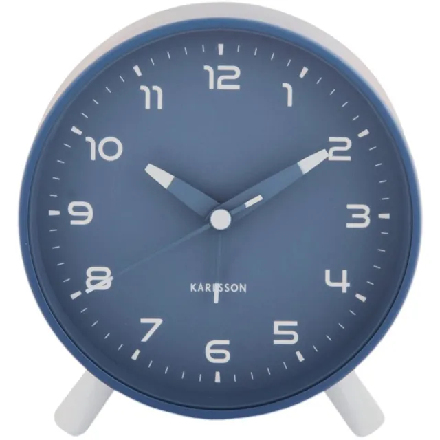 Karlsson Wekker Orgullo - Classic blue - 11x11x12cm - Modern - Wekker voor slaapkamer - Wekkers Blauw