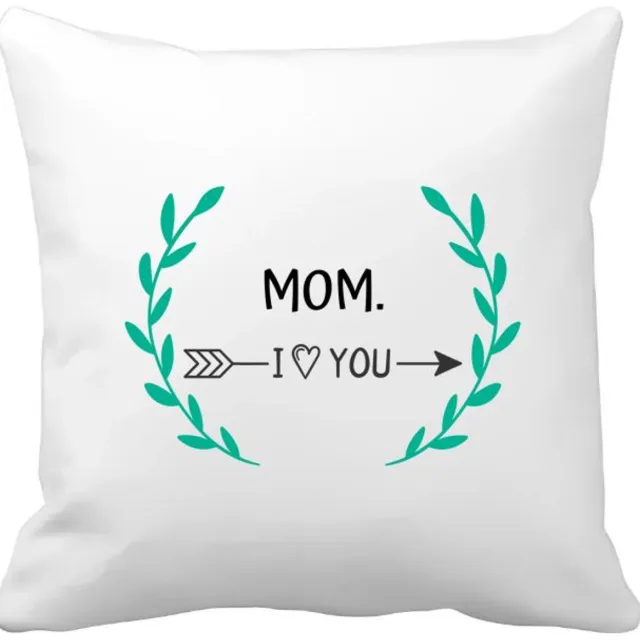 Akyol mom i love you Kussen hoes - Mama - de liefste moeder - moeder cadeautjes - moederdag - verjaardag - geschenk - kado - 40 bij 40 cm Multicolor