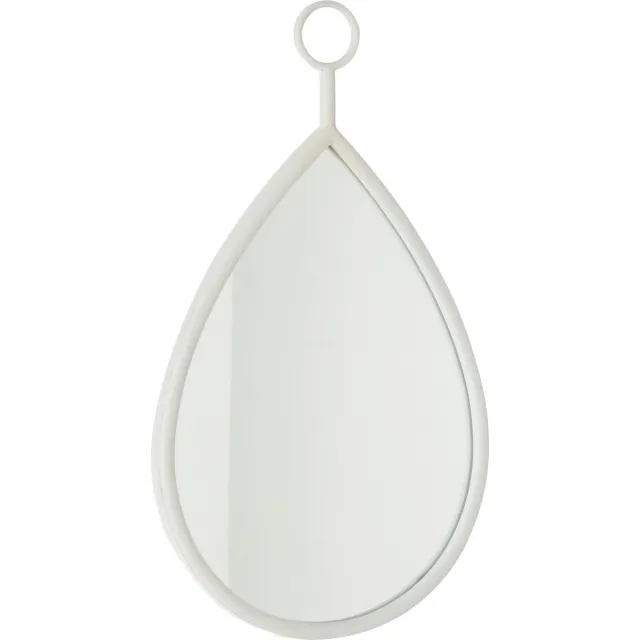 J-Line spiegel Drop - glas - wit - small - 30.5 x 53.5 cm