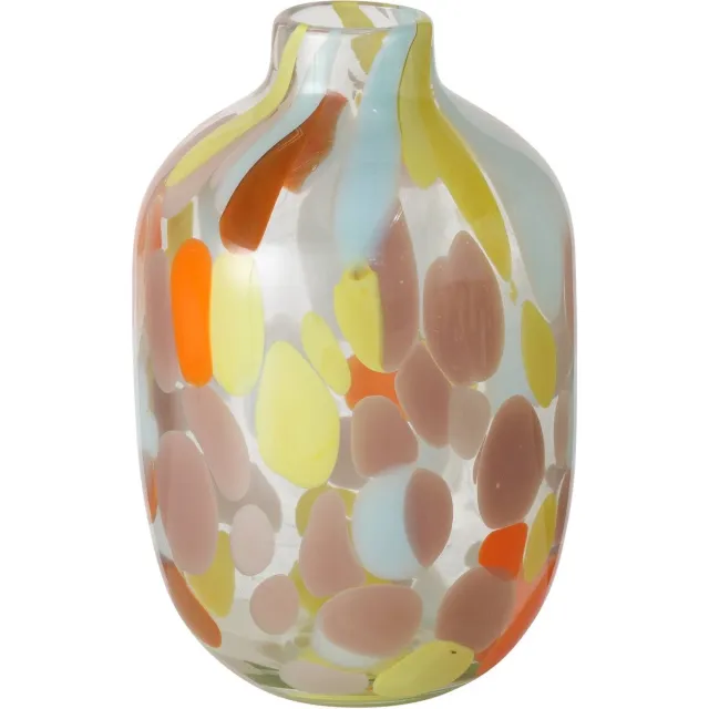Boltze Home Vaas 'Glee' Glas gelakt 17x17x26cm multi