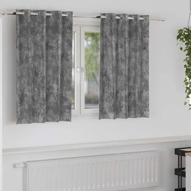 vidaXL Velvet Gordijnen 2 st Grijs 140 x 140 cm Fluweel