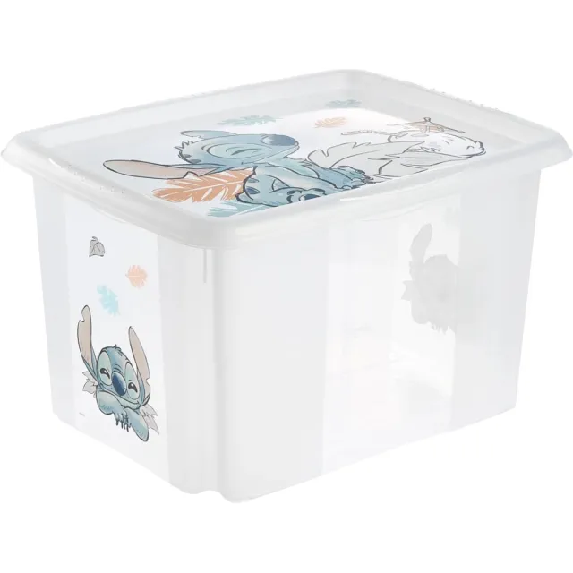 Keeeper opbergbox Karolina Stitch, 30 liter, transparant PP, 350x450x270 mm Blue;White;Transparent