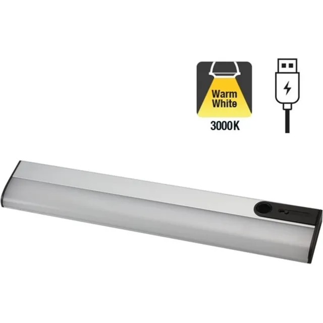 Integral LED Sensorlux LED Kastverlichting - 1,2 watt - 100 lm- 3000K - IR Handsensor - Dimbaar - USB 5v Batterij Oplaadbaar - 261mm Wit