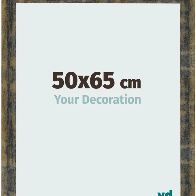 yd. Your Decoration - Fotolijst 50x65 cm - MDF - Blauw Goud Gemeleerd - Pisa