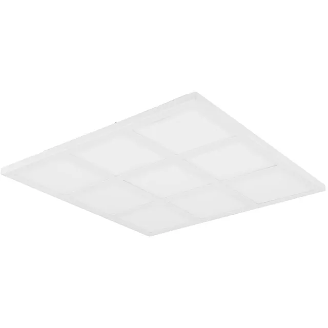 Globo Lighting RGB LED plafondlamp Plafondlamp Paneel met afstandsbediening dimbaar CCT, metaal kunststof, nachtlamp afzonderlijke vierkanten afzonderlijk schakelbaar, LxBxH 43x43x5 cm Wit