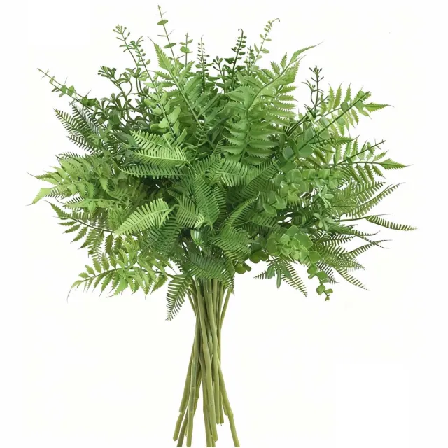 Unyqoos Set van 12 Groene Kunstplanten voor Decoratieve Toepassingen Binnen en Buiten