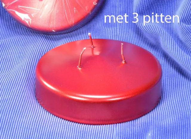 MilaNNE Kaars XXL met 3 pitten, ROOD METALLIC