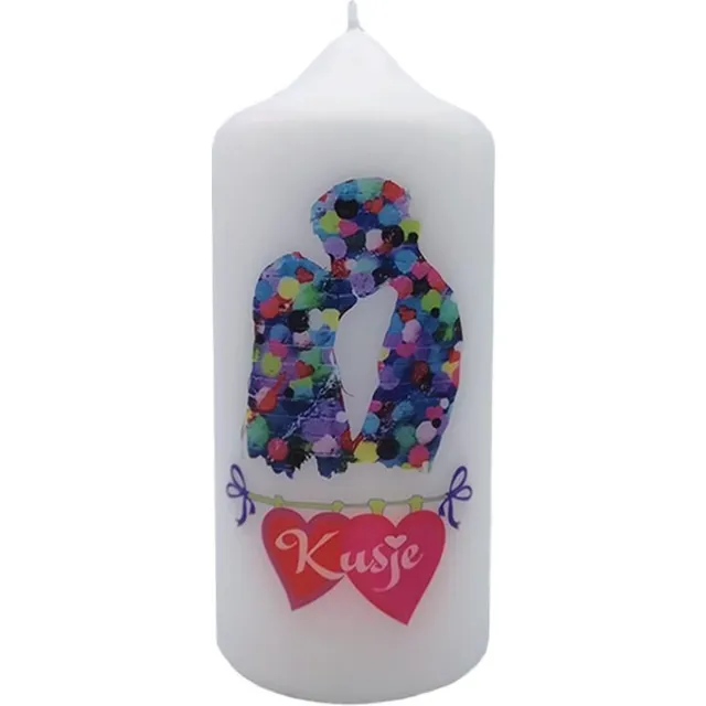 Van Licht Kaars Liefde-Vriendschap-Huwelijk wit