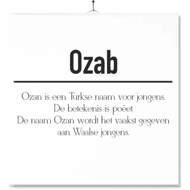 MC Living Tegel Met Opdruk | Betekenis | Kado | Cadeau | Met Naam - Ozab Multi-Color