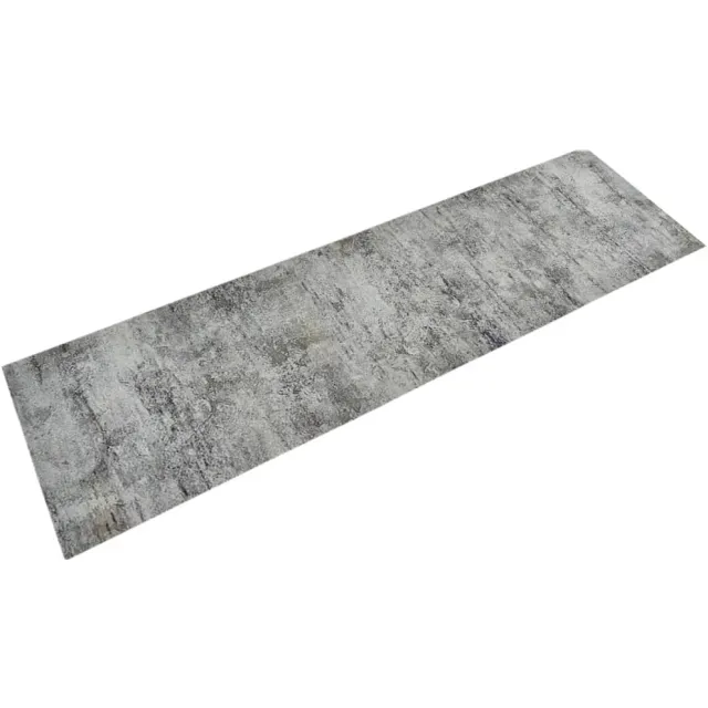 vidaXL Keukenmat wasbaar betonprint 45x150 cm fluweel Grijs