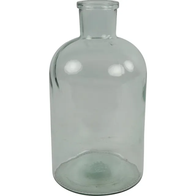 Countryfield bloemen/takken Vaas - helder/transparant - glas - Apotheker fles vorm - 14 x 27 cm