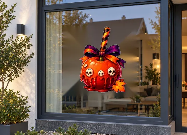 De Stickerman Halloween Raamsticker 100cm Breed Herbruikbaar Weerbestendig (CV16) Multi