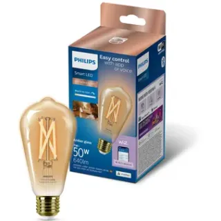 Philips Slimme Ledfilamentlamp St64 Amber E27 7w Goud