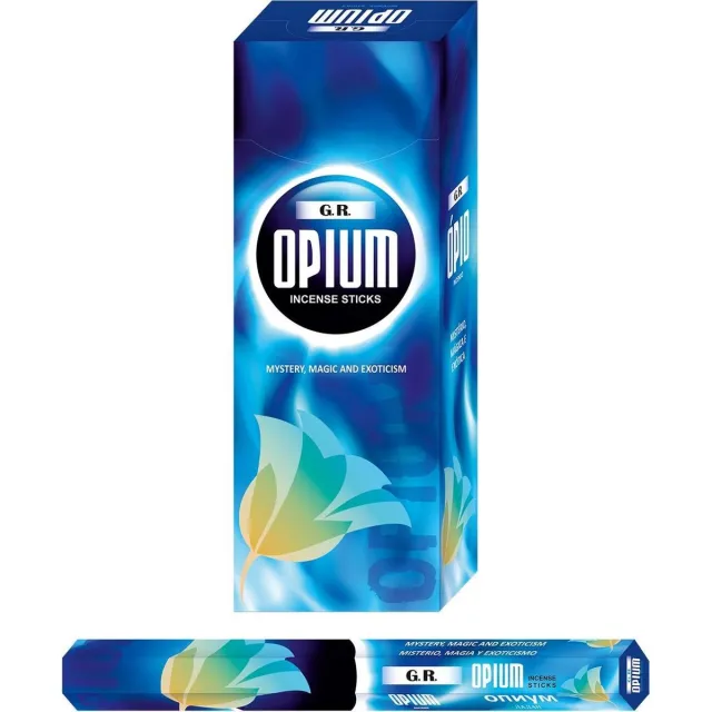 Yogi & Yogini naturals GR Wierook Opium hexagram 6 pakjes 20 stokjes per pakje Wit