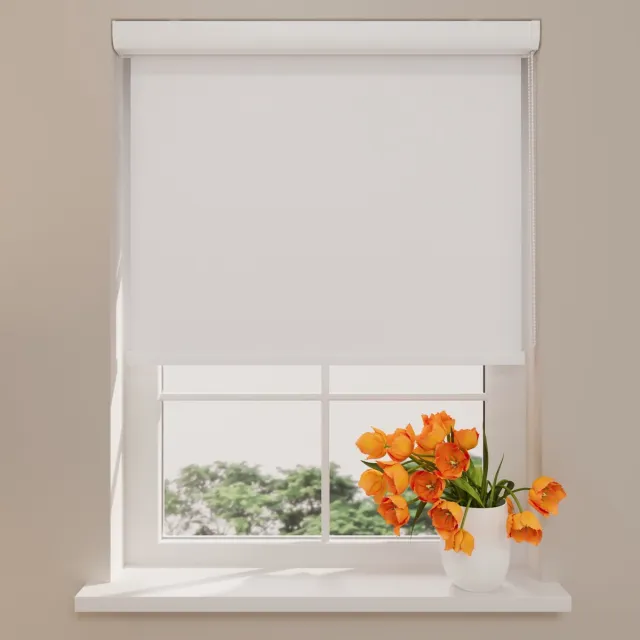 DTCH Rolgordijn Cassette Pure - Verduisterend - Bright White - 95 x 175 cm