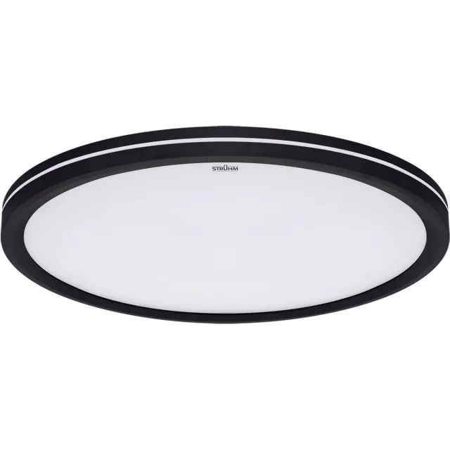 STRÜHM AMADEUS LED C - Plafondlamp - Keuken/Woonkamer/Slaapkamer - Aanpasbare kleur CCT - Warm Wit / Daglicht / Koud wit - 24w -3240Lumen - Zwart - 300mm