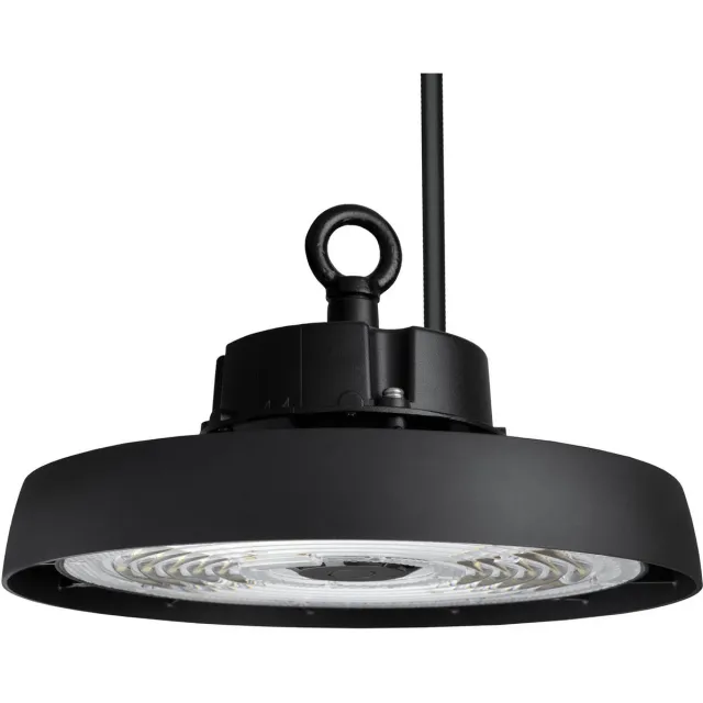LEDVION LED High bay, IP65, 150W, 192 lm/W, Driver, 6000K, Dimbaar, UFO lamp voor, werkplaatsverlichting, halverlichting, plafondlamp werkplaats Zwart