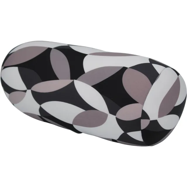 House of Healthbrands Kuschelmaxx Rolkussen - Sierkussen Rond Cilinder 17 x 33 cm - Modern-design - Stevig en zacht - Mooie print - Gevuld met microgranulaat - Vormvast & Wasbaar - Ideaal voor op de bank, bed, auto of op reis - Inclusief Wasnet Grijs