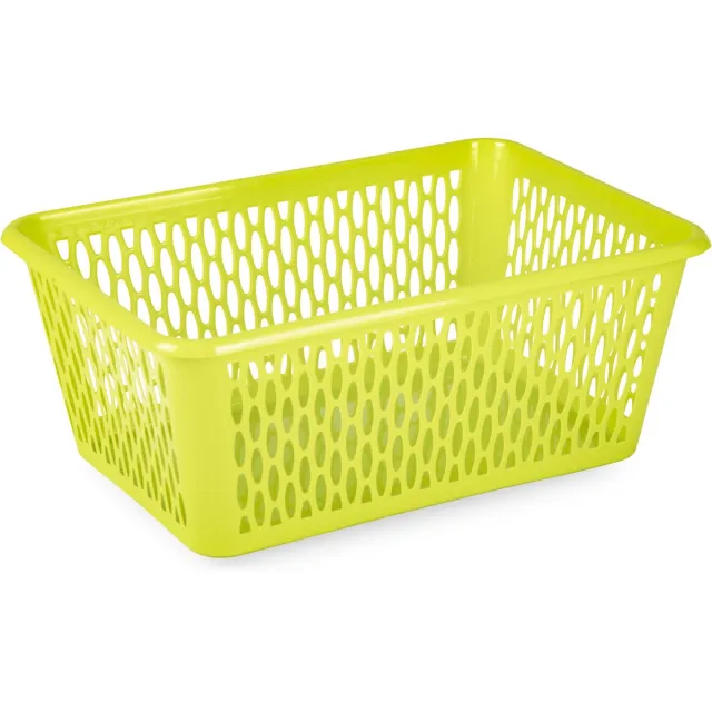 PLASTICFORTE opbergmand/kastmandje - 6,5 liter - groen - kunststof - 20 x 30 x 11 cm