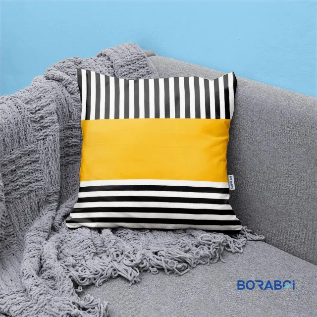 Boraboi Luxe Decoratieve Kussenhoezen set van 2 , Zachte Suède Touch 40x40cm -(Wit,Goud,Zwart)