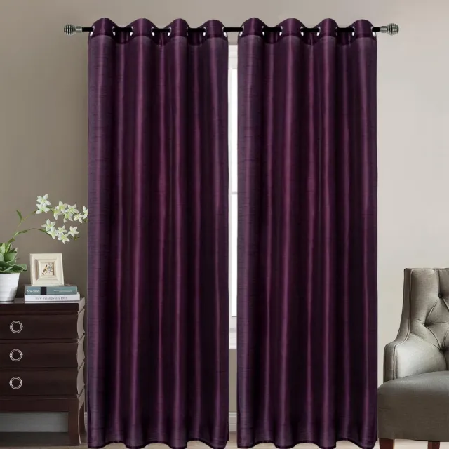 Sb SBLine - vitrage gordijn - kant en klaar - met ringen - 140 x 240 cm - paars