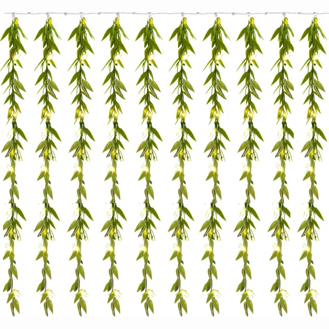 springos Lichtgordijn - Bladeren - Woondecoratie - 200 LED's - Warm Wit