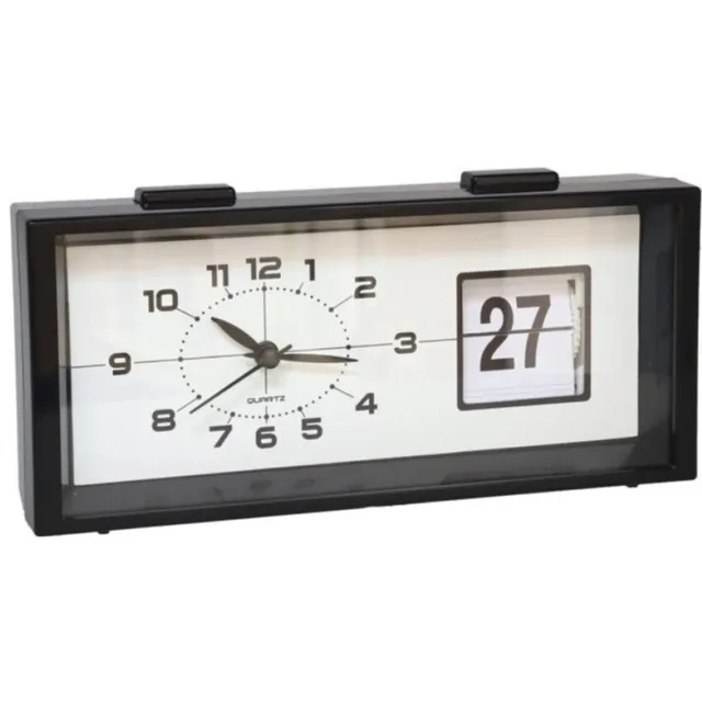 Gerimport wekker/reiswekker - alarmklok - zwart - 9 cm - kunststof