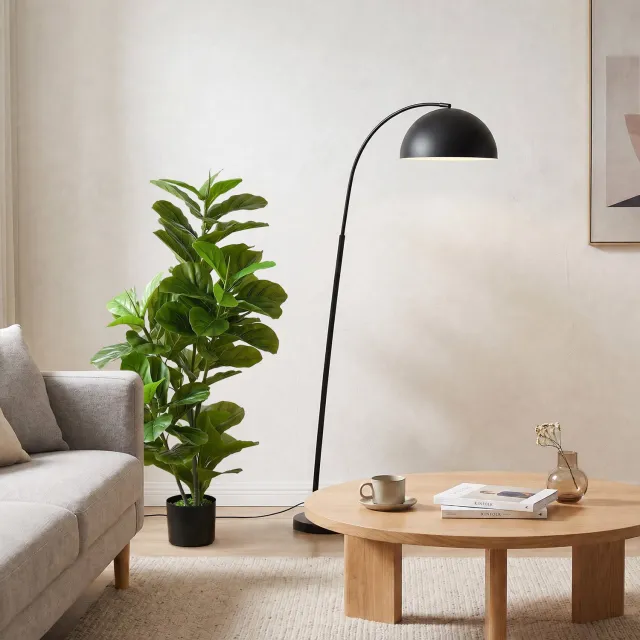 Homona Kunstplant Ficus - 110 cm hoog - Met 90 bladeren en pot - Groen