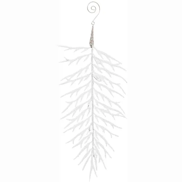 Feeric lights & Christmas Witte plastic kerstvaren, 34 cm Blanc