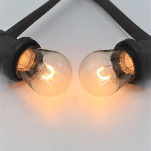 LumenXL Prikkabel set met 1 watt, dimbare U-vorm LED filament lampen