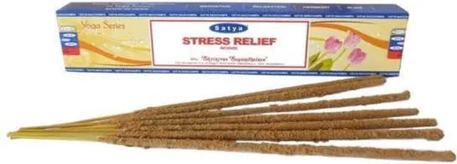 Satya Nag Champa Satya Stress Relief Wierook 15gr. bruin
