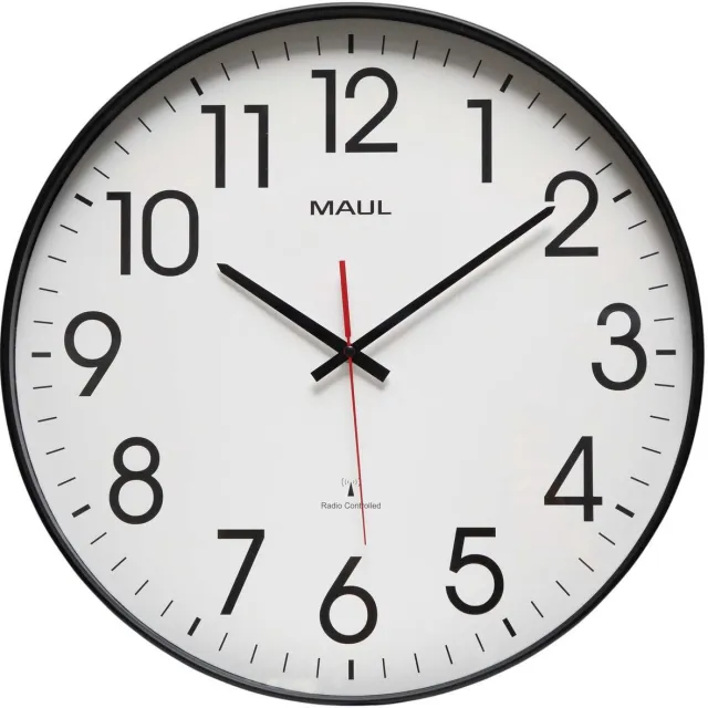 Maul MAULclimb wandklok zwart wit