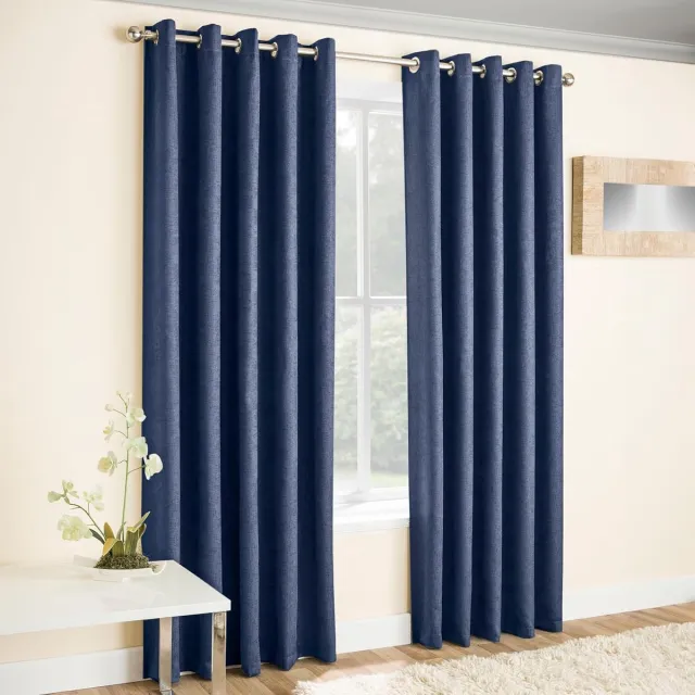 Famanu Marineblauw 66 x 90 inch 168 x 229 cm oogje thermische ruisonderdrukkende verduisterende gordijnen voor slaapkamer en woonkamer