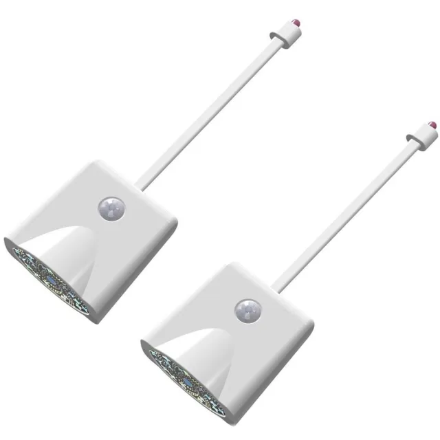 GelldG 2 stuks toiletlampjes - Nachtlampjes voor het toilet - Toiletpotverlichting - 7-kleurensensor - Met projector - Met sensor - Geschikt voor badkamerverlichting, leuk en praktisch kerstcadeau wit