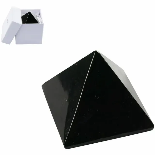 BERK Shungiet Piramide 40 mm in geschenkdoos Zwart
