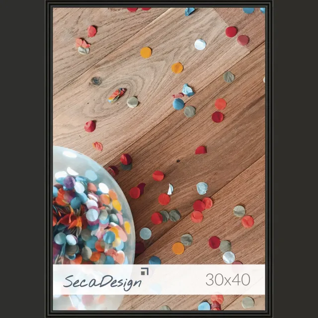 SecaDesign Fotolijst - SecaDesign - 30x40 cm Fotomaat - Zwart - Posterlijst