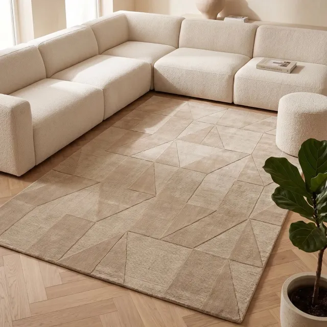 Villeroy & Boch Laagpolig vloerkleed Wol - Ursule - Beige 80x250 cm