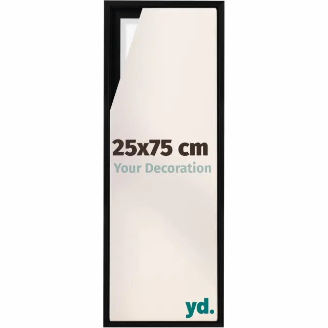 yd. yd, Baklijst 25x75 cm Zwart Mat - Lijst voor Canvasdoek - MDF Lyon
