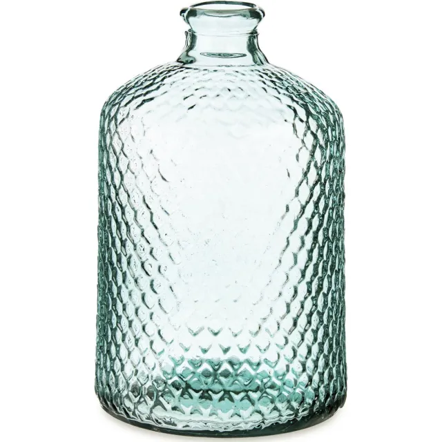 Giftdecor Bloemenvaas Scubs - transparant - gerecycled eco glas - 18 x 31 cm